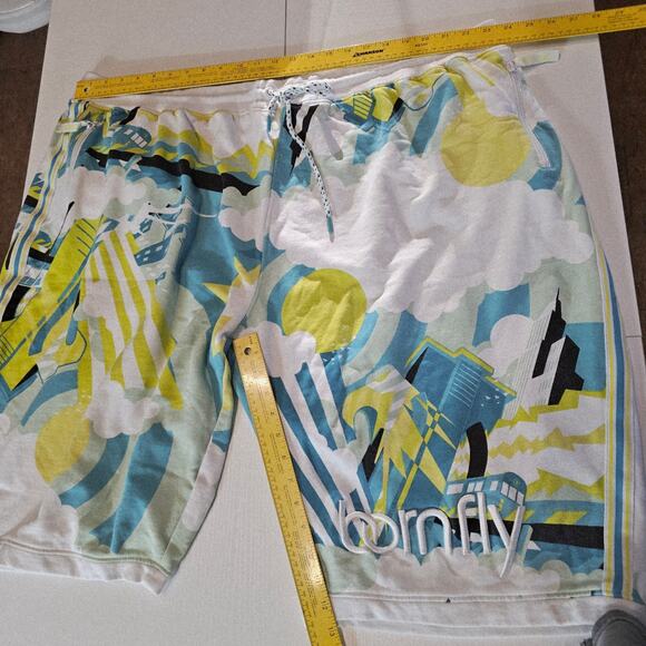 Born Fly Abstract Streetwear Sweat Shorts Men's Big & Tall Size 6XL 3737 - Picture 6 of 7